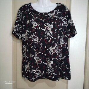 Apostrophe Woman Buttery Soft Stretch Short Sleeve Crew Neck Top N/W/O/T 16/18W